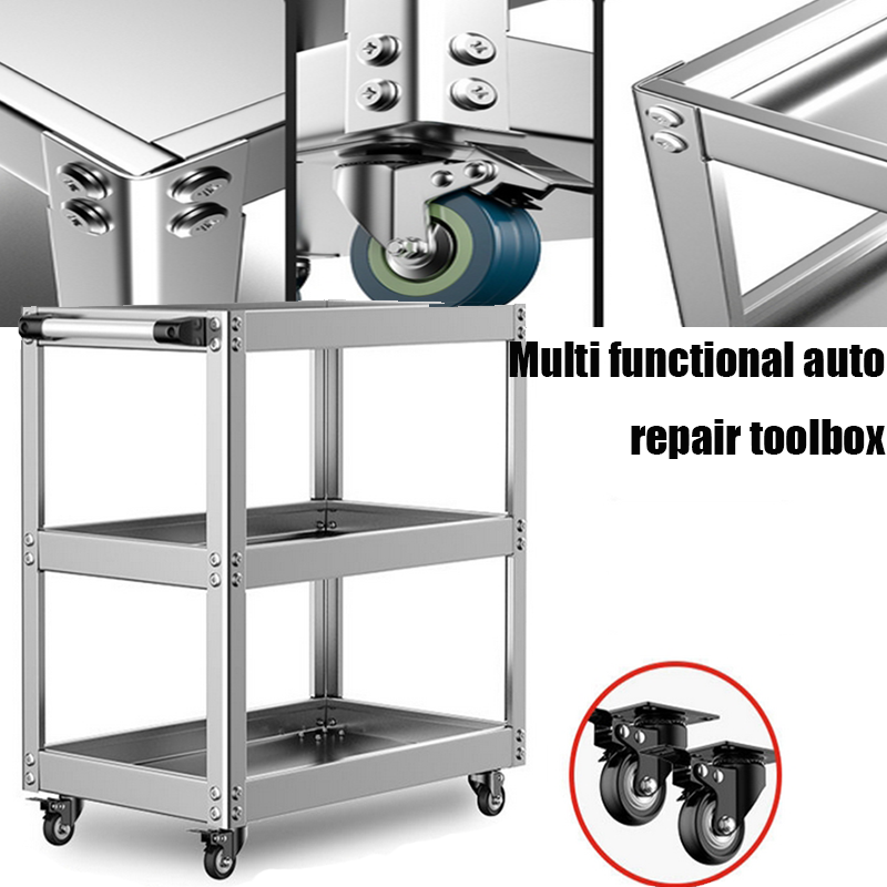 Auto Repair Shop In - 2/3 layers Trolley Stainless Steel Tool