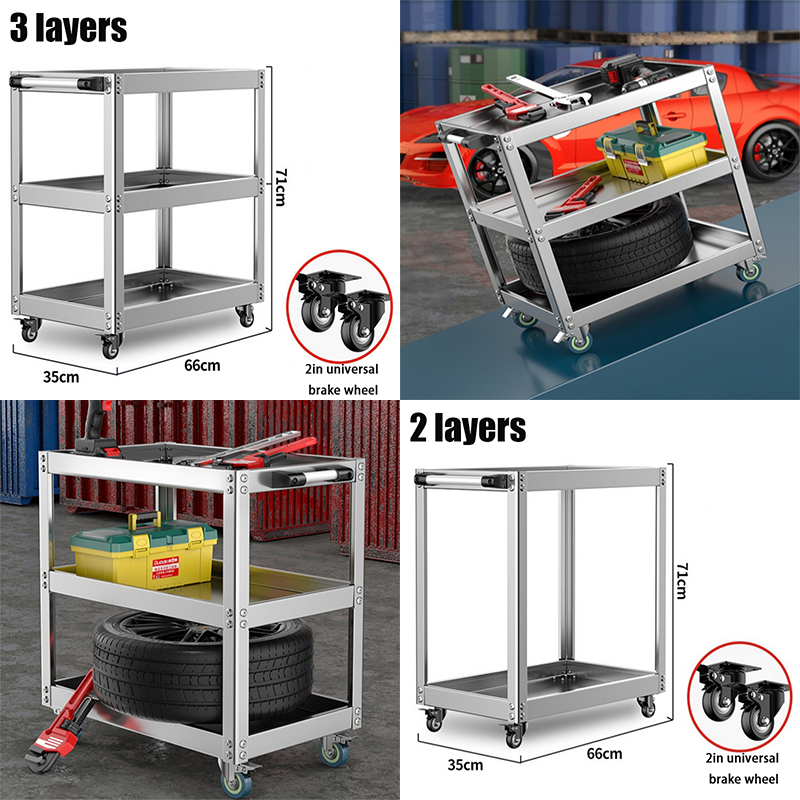 2/3 layers Trolley Stainless S - Auto Repair Shop In incelemesi ve fiyatı